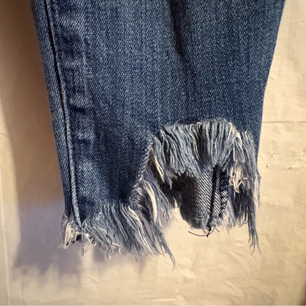 Kancan Dark Wash High Rise Skinny Jeans Size 9/28 Distressed Casual Everyday - Picture 5 of 7